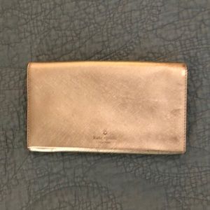 Kate Spade gold clutch.